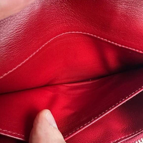 PRADA LEATHER MINI BAG RED GHW - Picture 12 of 13
